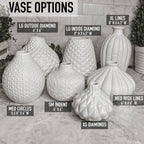Imperfect Whitney Vases Slightly Damaged Discounted Ceramic Tabletop Vases BandsCo Straps