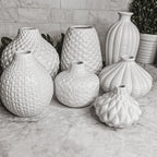 Imperfect Whitney Vases Slightly Damaged Discounted Ceramic Tabletop Vases BandsCo Straps