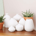 Imperfect Whitney Vases Slightly Damaged Discounted Ceramic Tabletop Vases BandsCo Straps