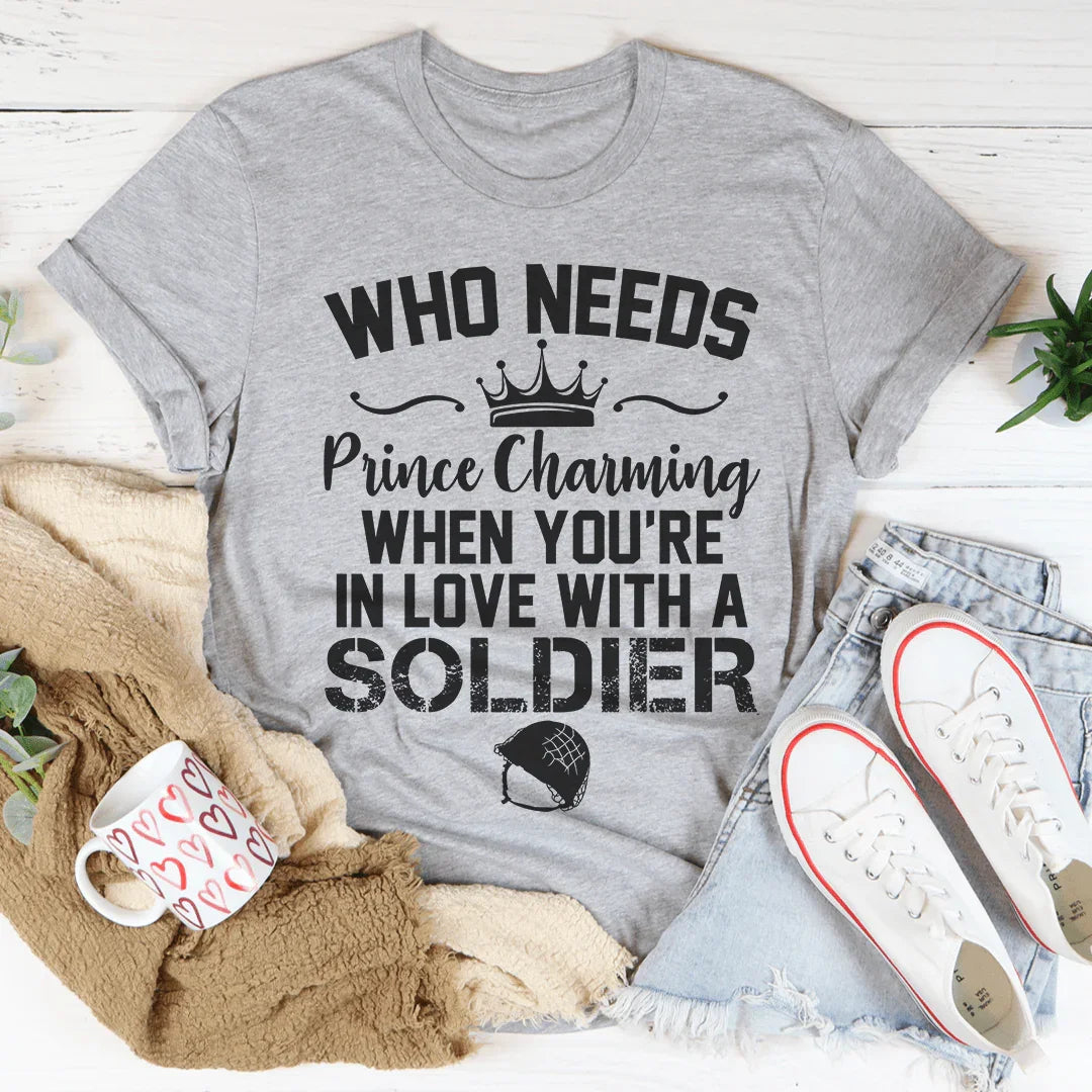 In Love With A Soldier Tee Peachy Sunday