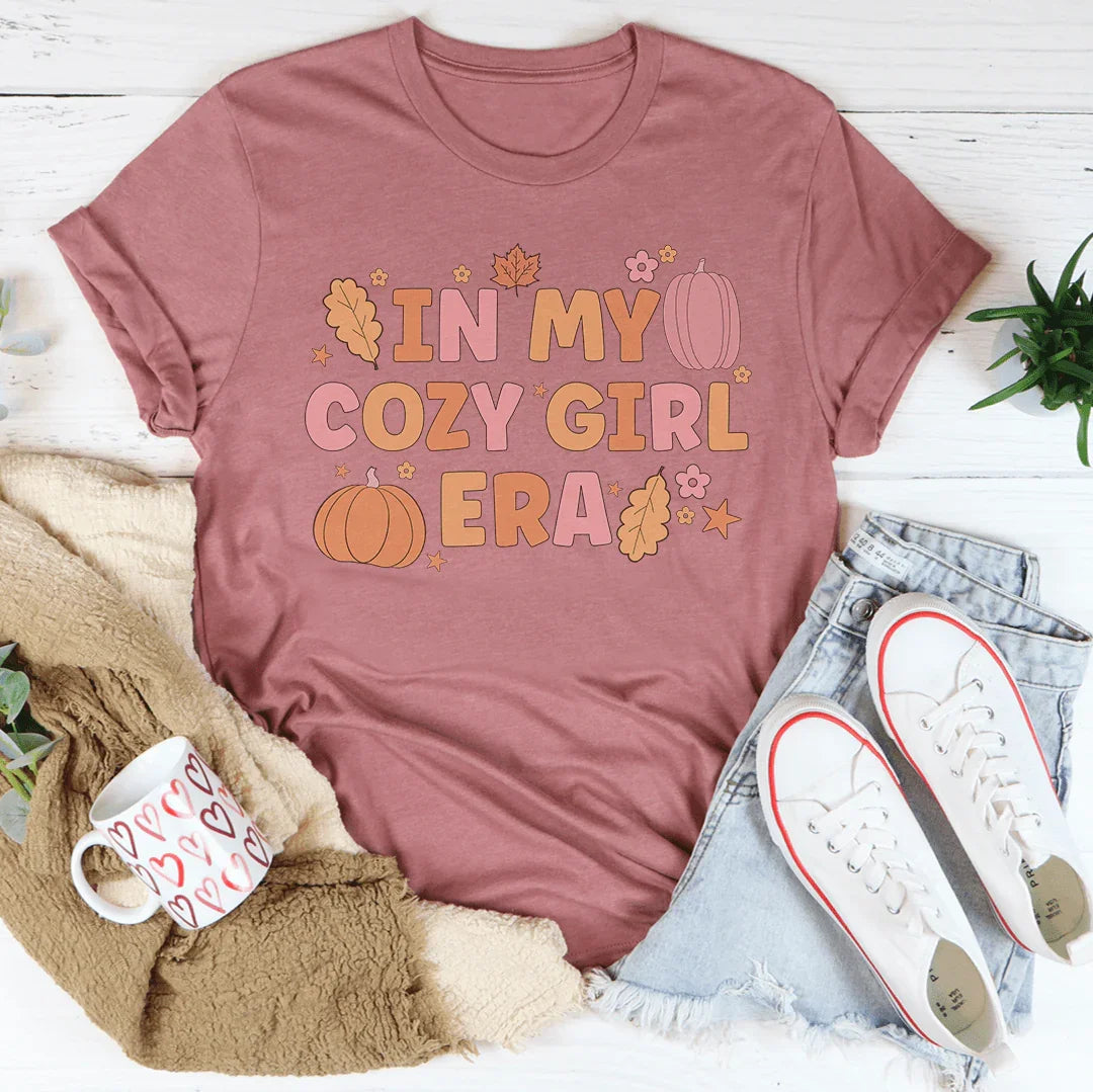 In My Cozy Girl Era Tee Peachy Sunday