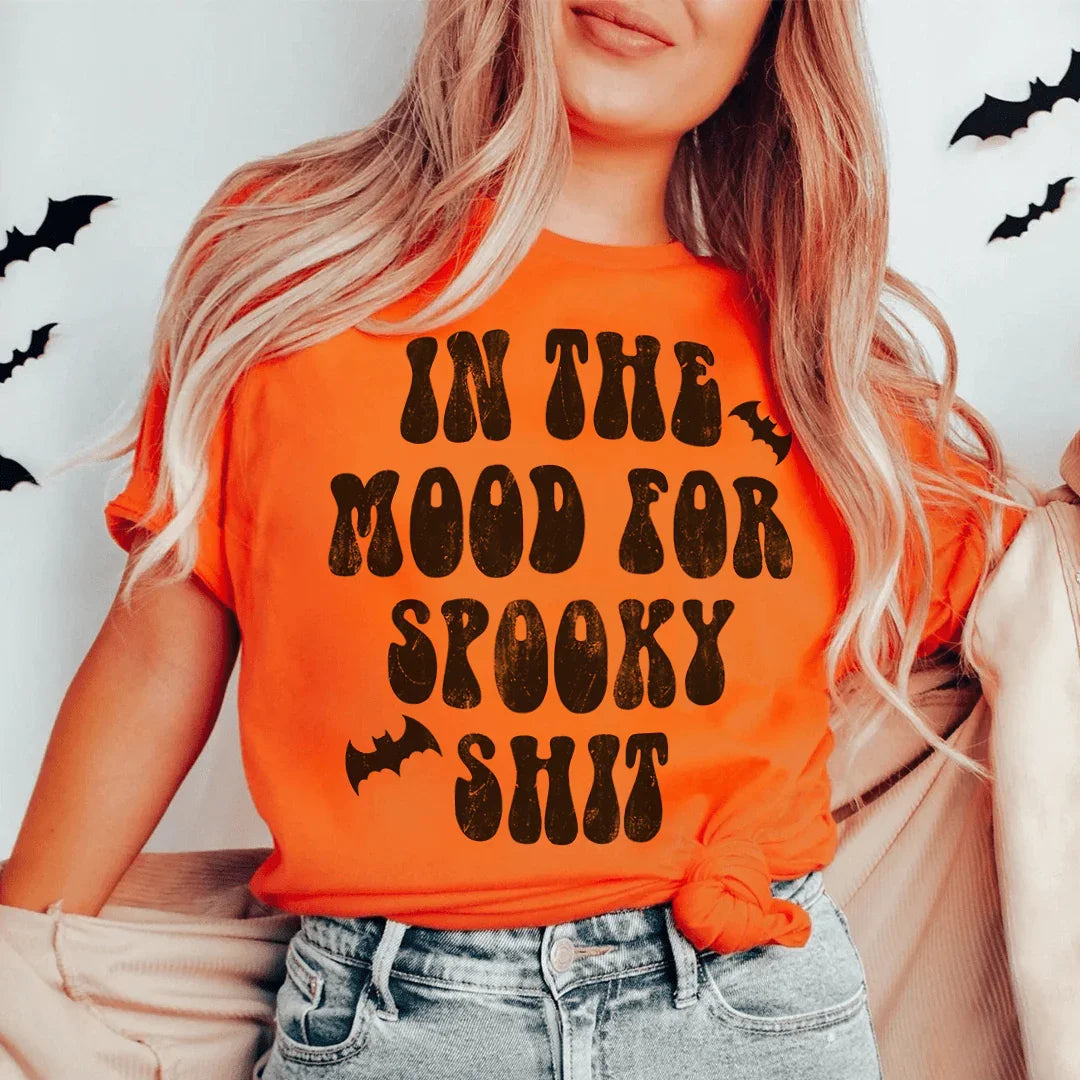 In The Mood Halloween Tee Peachy Sunday