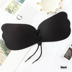 Incredible Strapless Invisible Bra Seamless Push Up Silicone Bras For Women Skin Black Lingerie Drawstring Bralette Stevvex