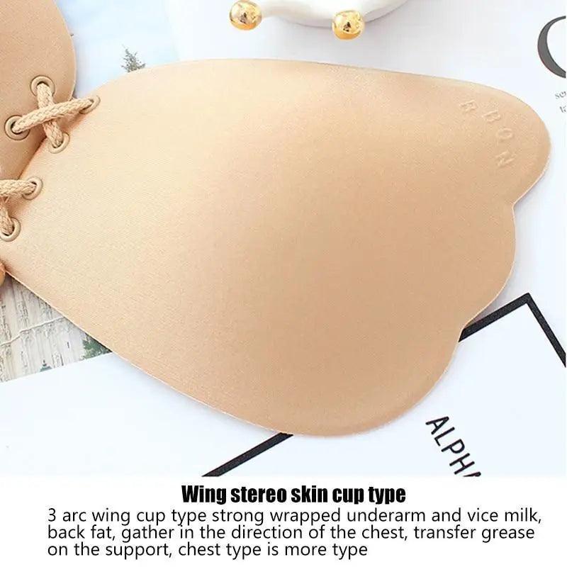 Incredible Strapless Invisible Bra Seamless Push Up Silicone Bras For Women Skin Black Lingerie Drawstring Bralette Stevvex