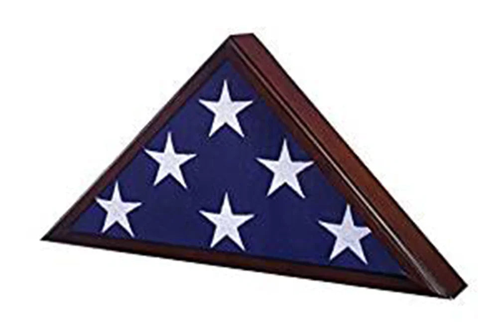 Flag Case for American Veteran Burial Flag 5 X 9- Cherry Finish Fits a 5' x 9 1/2' burial flag The Military Gift Store