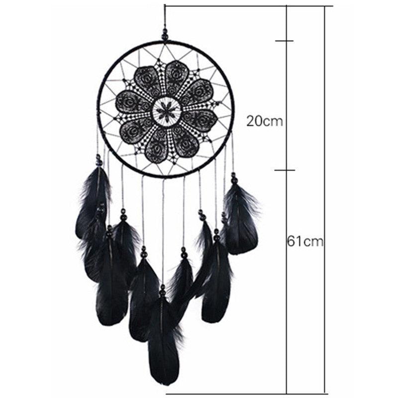 Indian Style Dreamcatcher Handmade Wind Chimes Hanging Pendant Dream Catcher For Bedroom Home Wall Art Hangings Decorations Feather Flowers Dream Catchers For Girls Kids Nursery Bedroom Wall Decor Festival Gift Stevvex