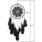 Indian Style Dreamcatcher Handmade Wind Chimes Hanging Pendant Dream Catcher For Bedroom Home Wall Art Hangings Decorations Feather Flowers Dream Catchers For Girls Kids Nursery Bedroom Wall Decor Festival Gift Stevvex