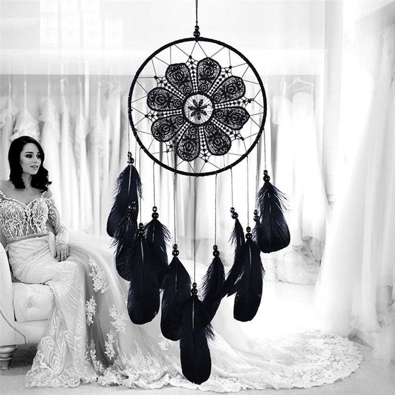 Indian Style Dreamcatcher Handmade Wind Chimes Hanging Pendant Dream Catcher For Bedroom Home Wall Art Hangings Decorations Feather Flowers Dream Catchers For Girls Kids Nursery Bedroom Wall Decor Festival Gift Stevvex