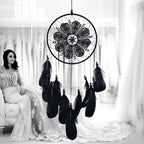 Indian Style Dreamcatcher Handmade Wind Chimes Hanging Pendant Dream Catcher For Bedroom Home Wall Art Hangings Decorations Feather Flowers Dream Catchers For Girls Kids Nursery Bedroom Wall Decor Festival Gift Stevvex