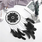 Indian Style Dreamcatcher Handmade Wind Chimes Hanging Pendant Dream Catcher For Bedroom Home Wall Art Hangings Decorations Feather Flowers Dream Catchers For Girls Kids Nursery Bedroom Wall Decor Festival Gift Stevvex