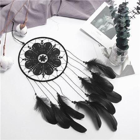 Indian Style Dreamcatcher Handmade Wind Chimes Hanging Pendant Dream Catcher For Bedroom Home Wall Art Hangings Decorations Feather Flowers Dream Catchers For Girls Kids Nursery Bedroom Wall Decor Festival Gift Stevvex