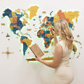 3D LED / LUMINOUS Wooden World Map 3.0 Indie - SJB-DIAMOND ELITES