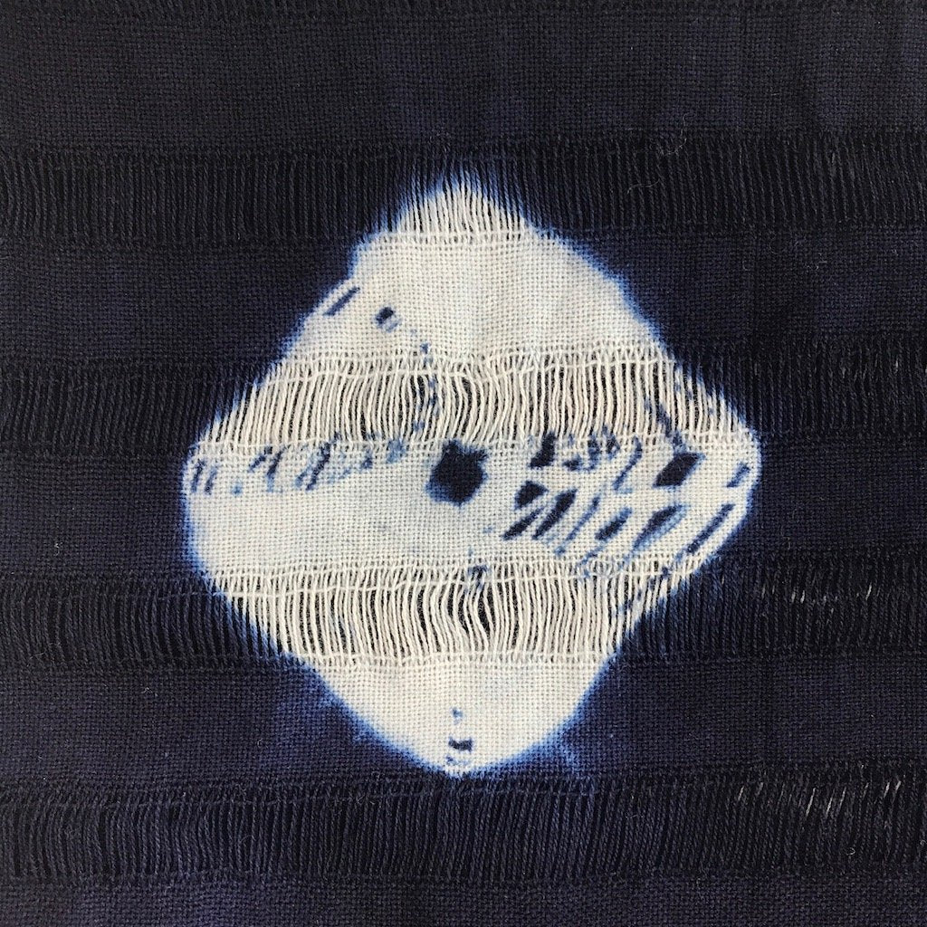 Indigo Cotton Stripe Scarf Oversized Lightweight Hand-Dyed Travel Wrap 25x59 BandsCo Straps