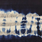 Indigo Stripe Cotton Scarf Oversized Lightweight Hand-Dyed Travel Wrap BandsCo Straps