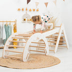 4 in 1 Indoor Climbing Set: Pikler Triangle + Slide + Ladder + Arch - SJB-DIAMOND ELITES