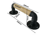 Industrial Style Furniture Handle Barn Sliding Wooden Door Handles Black Antique Vintage European Wrought Iron Rope Handle Drawer Pull Knob Antique Black Knobs Handles Hardware Stevvex