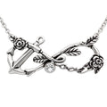 Infinity Anchor Necklace Sterling Silver Flower Chain