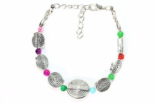 Infinity Spiral Charm Bracelet With Golden Butterfly Earrings