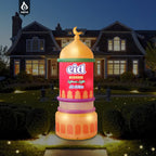 Inflatable 7.5FT Mabrook Al-Iftitah Mosque Decor with LED Lights – Ramadan & Eid Yard Decoration for Outdoor, Lawn, Garden, Party, Store Opening (MAC237）
