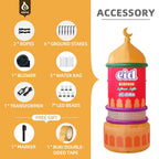 Inflatable 7.5FT Mabrook Al-Iftitah Mosque Decor with LED Lights – Ramadan & Eid Yard Decoration for Outdoor, Lawn, Garden, Party, Store Opening (MAC237）