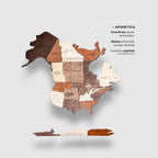 Wall Decor Bundle: 3D Wooden World Map with Flag Pins - SJB-DIAMOND ELITES