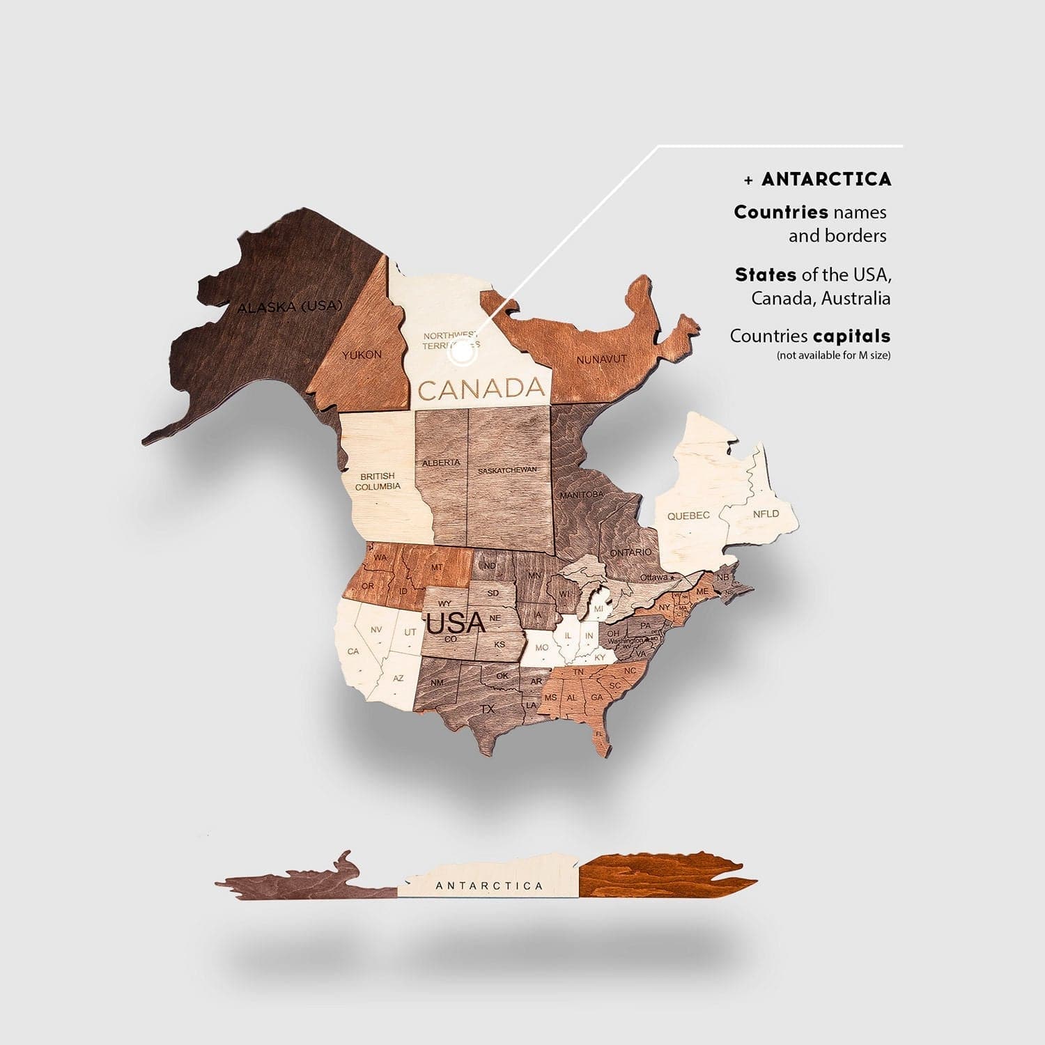 Wall Decor Bundle: 3D Wooden World Map with Flag Pins - SJB-DIAMOND ELITES