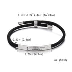 Inspirational Unisex Stainless Steel Pendant Adjustable Bracelet For Men Rope And Steel Bracelet Bangle Women Men Bracelet Motivational Birthday Bangle Friendship Jewelry