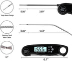 Instant Read Meat Thermometer Upgraded Instant Read Meat Thermometer 2-in-1 Ultra Fast Digital Meat Thermometer for Cooking Oven Safe Food Thermometer Waterproof Ultra Fast Digital Food Water Milk Thermometer for Outdoor Cooking BBQ and Kitchen Stevvex