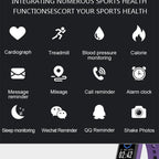Inteligent Smart Watch Heart Rate Pressure Pedometer Sport Watches Bracelet Electric Sports Watch For Phones Health Smartwatch Heart Rate Monitor Sleep Monitor Waterproof Touch Screen Stevvex