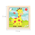 Intelligence Kids Toy Wooden 3D Puzzle Tangram for Children Baby Cartoon Animal , Traffic Puzzles Educational Learning Toys - SJB-DIAMOND ELITES