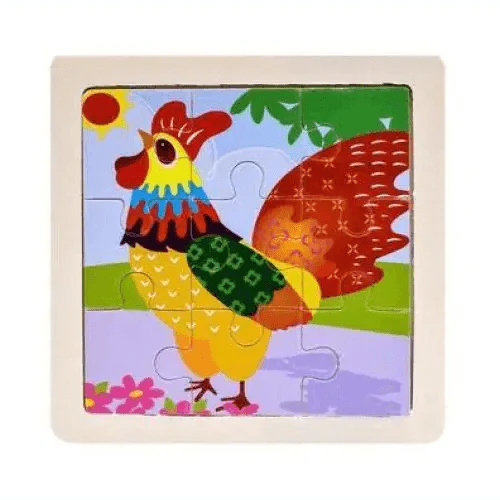 Intelligence Kids Toy Wooden 3D Puzzle Tangram for Children Baby Cartoon Animal , Traffic Puzzles Educational Learning Toys - SJB-DIAMOND ELITES