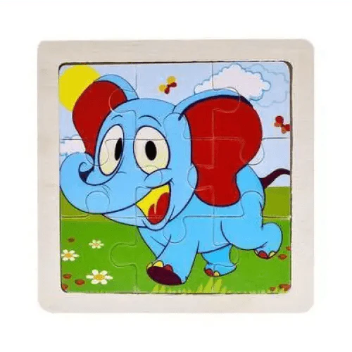 Intelligence Kids Toy Wooden 3D Puzzle Tangram for Children Baby Cartoon Animal , Traffic Puzzles Educational Learning Toys - SJB-DIAMOND ELITES