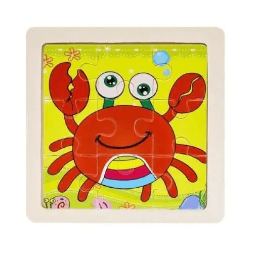 Intelligence Kids Toy Wooden 3D Puzzle Tangram for Children Baby Cartoon Animal , Traffic Puzzles Educational Learning Toys - SJB-DIAMOND ELITES