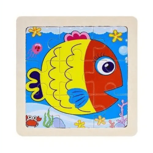 Intelligence Kids Toy Wooden 3D Puzzle Tangram for Children Baby Cartoon Animal , Traffic Puzzles Educational Learning Toys - SJB-DIAMOND ELITES