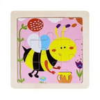 Intelligence Kids Toy Wooden 3D Puzzle Tangram for Children Baby Cartoon Animal , Traffic Puzzles Educational Learning Toys - SJB-DIAMOND ELITES
