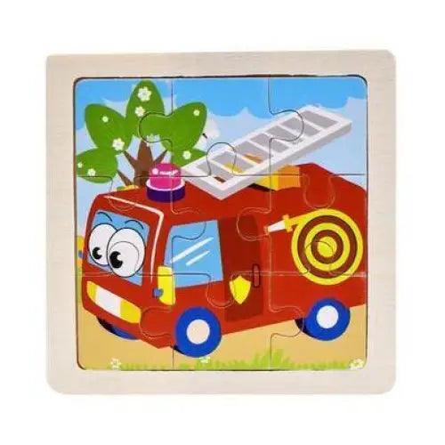 Intelligence Kids Toy Wooden 3D Puzzle Tangram for Children Baby Cartoon Animal , Traffic Puzzles Educational Learning Toys - SJB-DIAMOND ELITES
