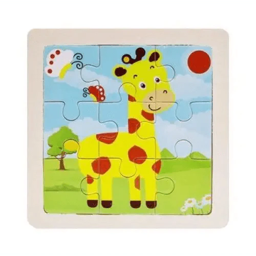 Intelligence Kids Toy Wooden 3D Puzzle Tangram for Children Baby Cartoon Animal , Traffic Puzzles Educational Learning Toys - SJB-DIAMOND ELITES