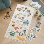 Interactive Kids Prayer Mat | Islamic Illustrated Prayer Mat For Muslim Kids (MR084)