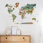 Kid's Wall Map Khaki - SJB-DIAMOND ELITES
