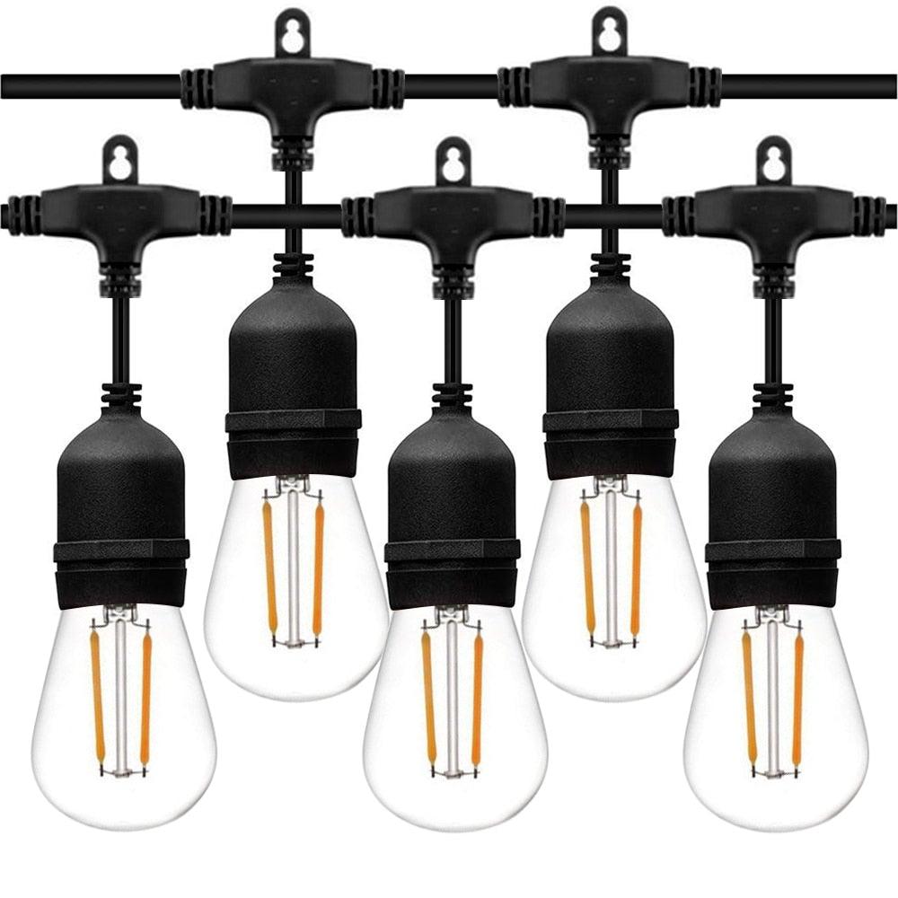 IP65 LED String Lights Retro Edison Filament Bulb Bright Daylight White Antique LED Filament Bulbs For Party Outdoor Garden Holiday Wedding Light String Stevvex
