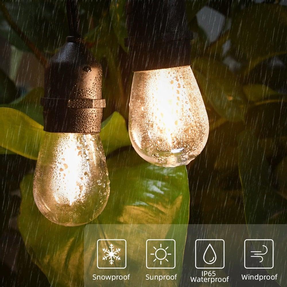 IP65 LED String Lights Retro Edison Filament Bulb Bright Daylight White Antique LED Filament Bulbs For Party Outdoor Garden Holiday Wedding Light String Stevvex