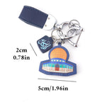 Islamic Leather Keychain with Arabic Calligraphy & Mosque Pendant Sheepskin Keychain (MAC284)