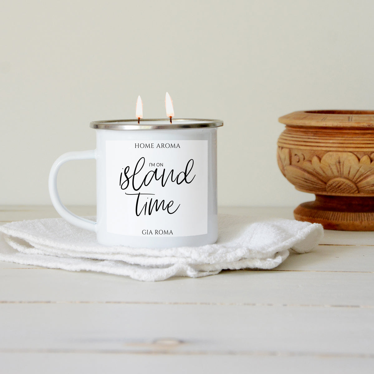 16oz Reusable Metal Candle Mug Scented Candle With Custom Label Color Option BandsCo Straps