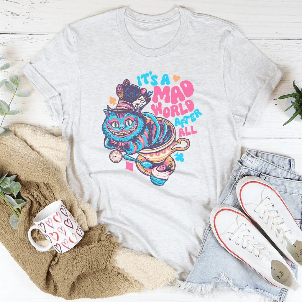 It's A Mad World After All Tee Peachy Sunday