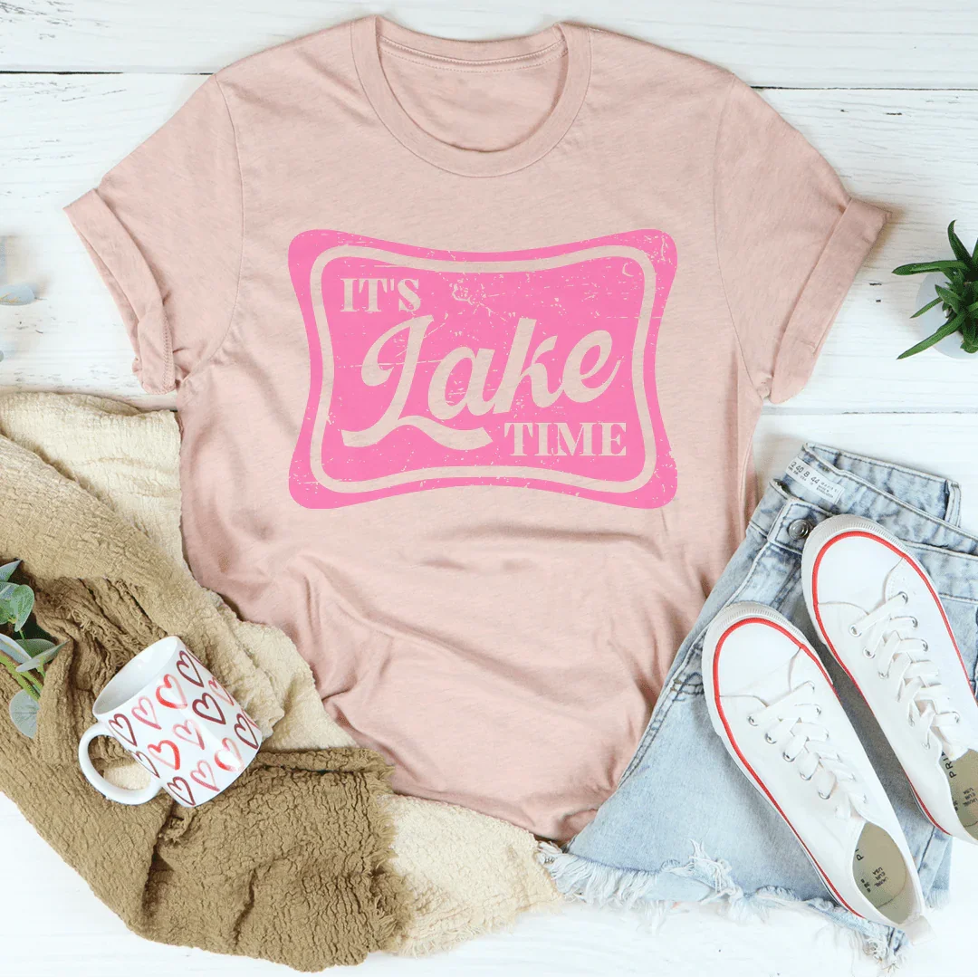 It's Lake Time Tee Peachy Sunday