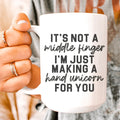 It's Not A Middle Finger Mug 15 oz Peachy Sunday