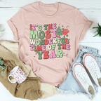 It's The Most Wonderful Time Of The Year Retro Tee Peachy Sunday