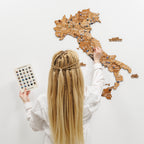 Wooden Map of Italy – Oak