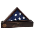 Flag and Personalized Pedestal Display Case - for 3x5 Capitol Flag. The Military Gift Store