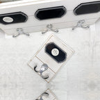 Chalkboard Wood Coat Hanger - Triple Hook Board With 3 Chalk Labels 15x6.75 BandsCo Straps